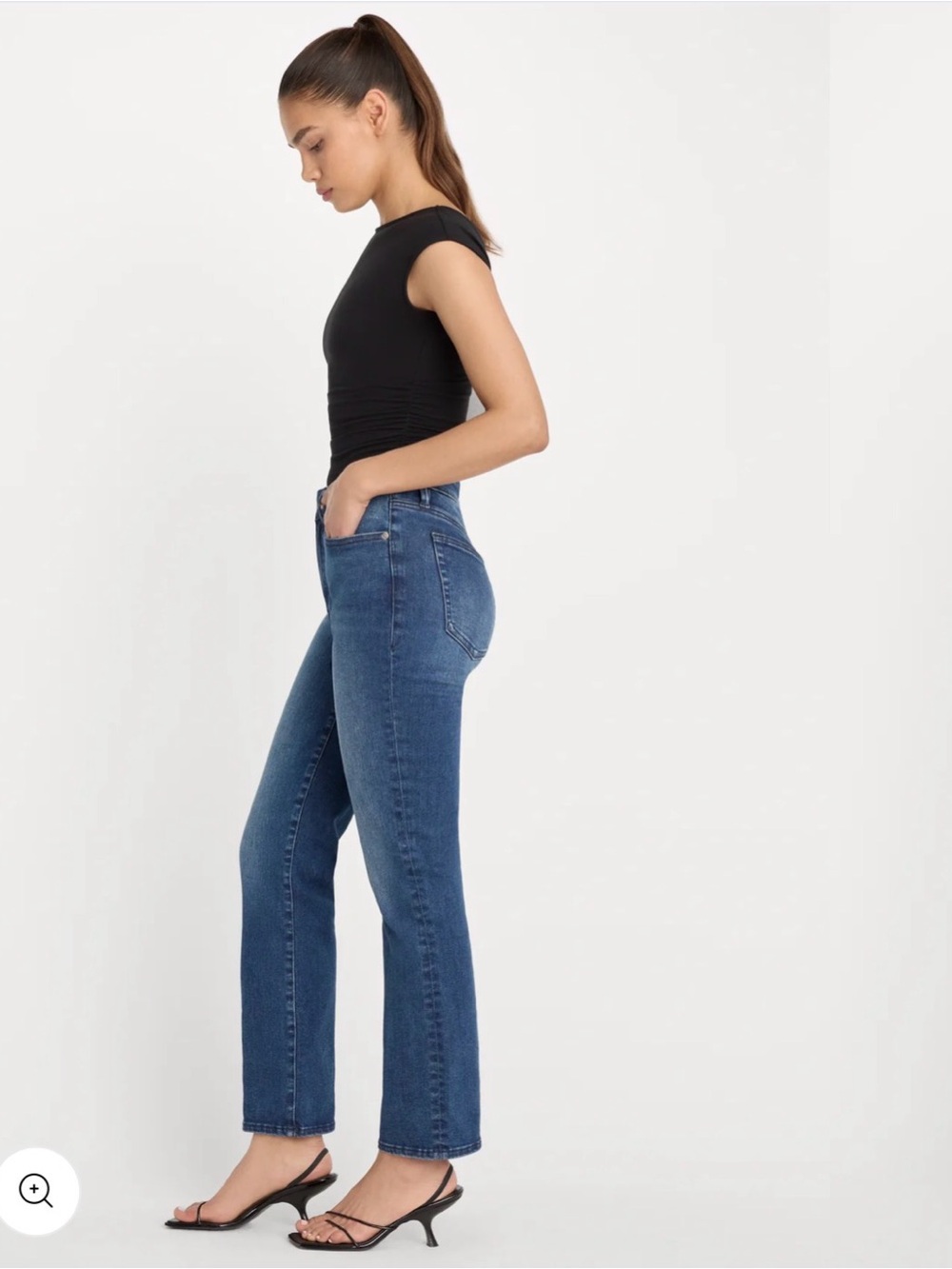 Good American Always Fits Good Legs Straight Jeans | size 6-12 - Picture 3 of 6